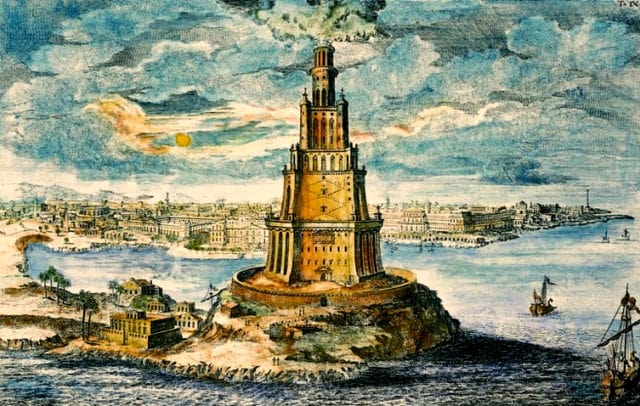 O Farol de Alexandria - ilustração revista galileu